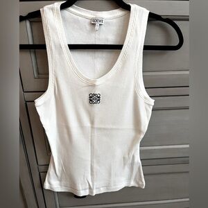 LOEWE Anagram Logo White Tank Size L
